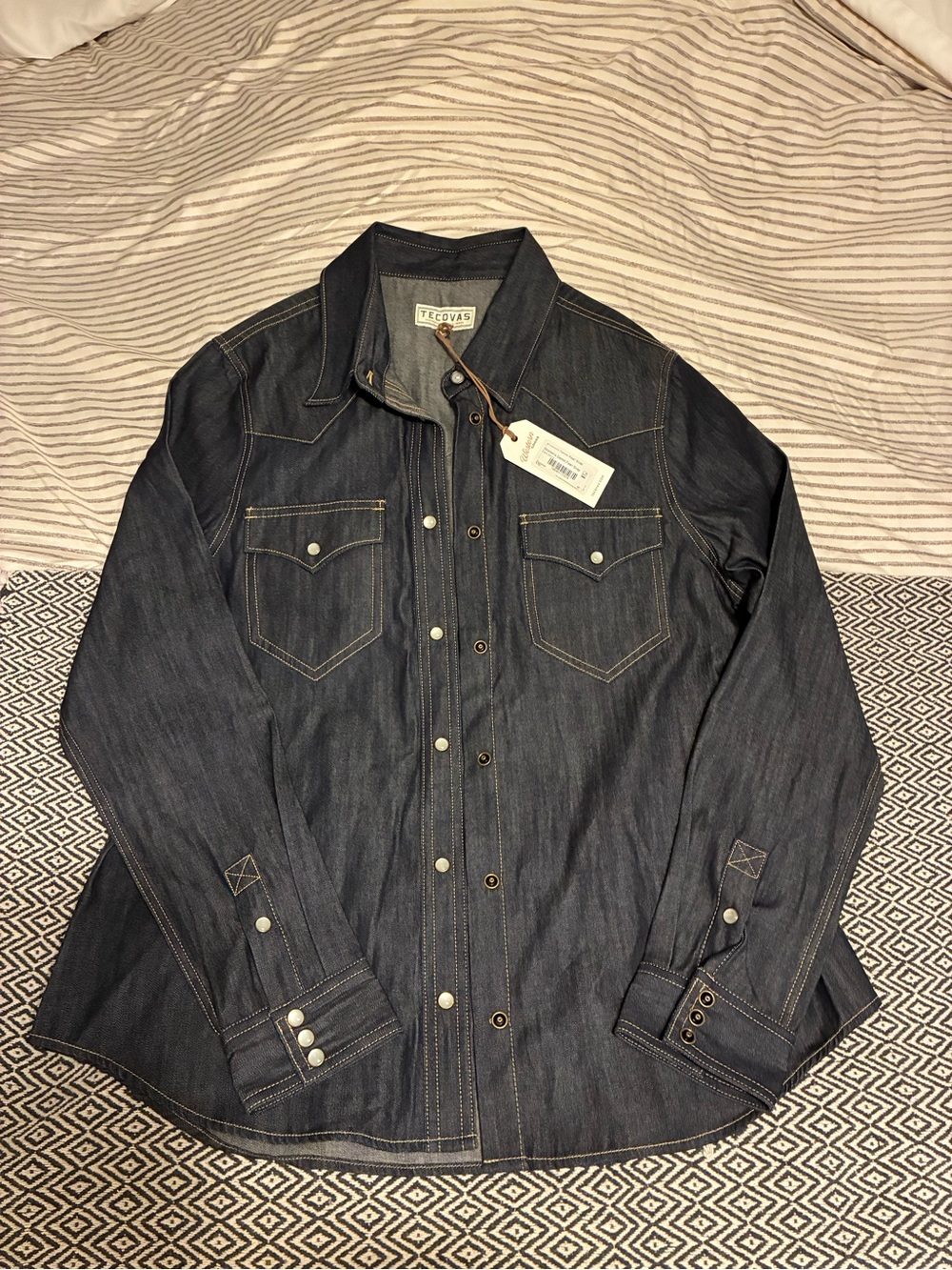 Tecovas woman’s Dark Indigo Denim Western Shirt Jacket